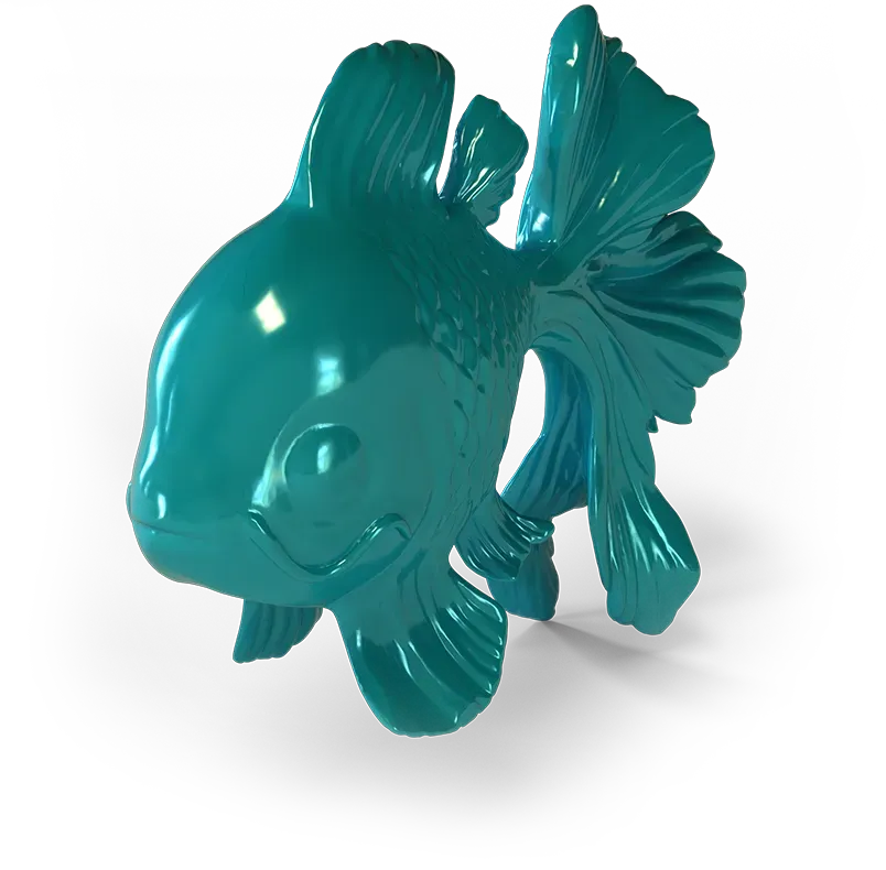 Goldfish resin sculpture art object